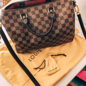 Authentic LV Speedy 30 Bandouliere